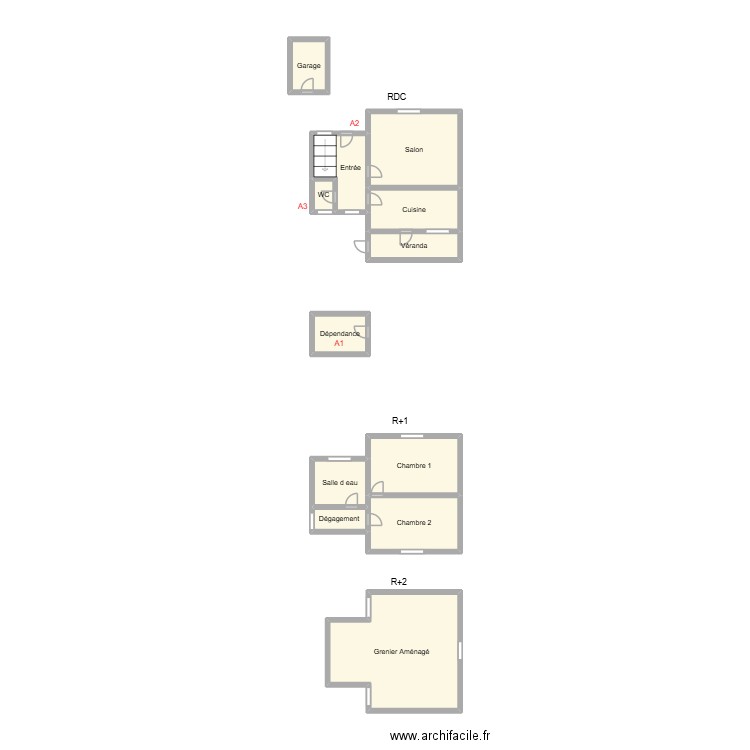 2510 SUCCESSION BELLEC. Plan de 12 pièces et 29 m2