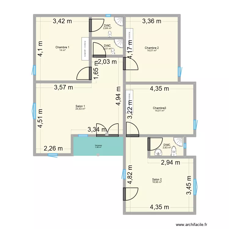 Maison V2. Plan de 8 et 91 m² Maison V2. Plan de 8 et 91 m²
