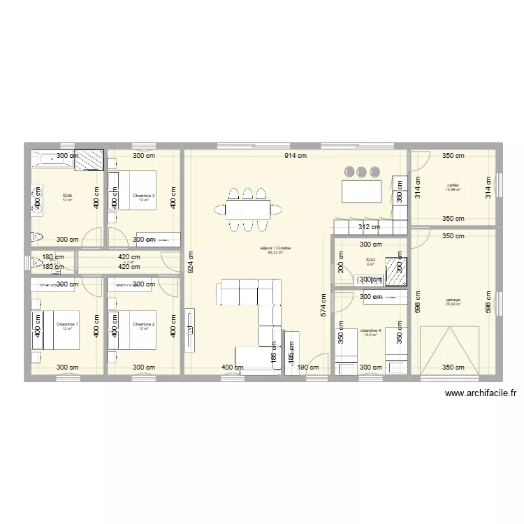 Maison location. Plan de 