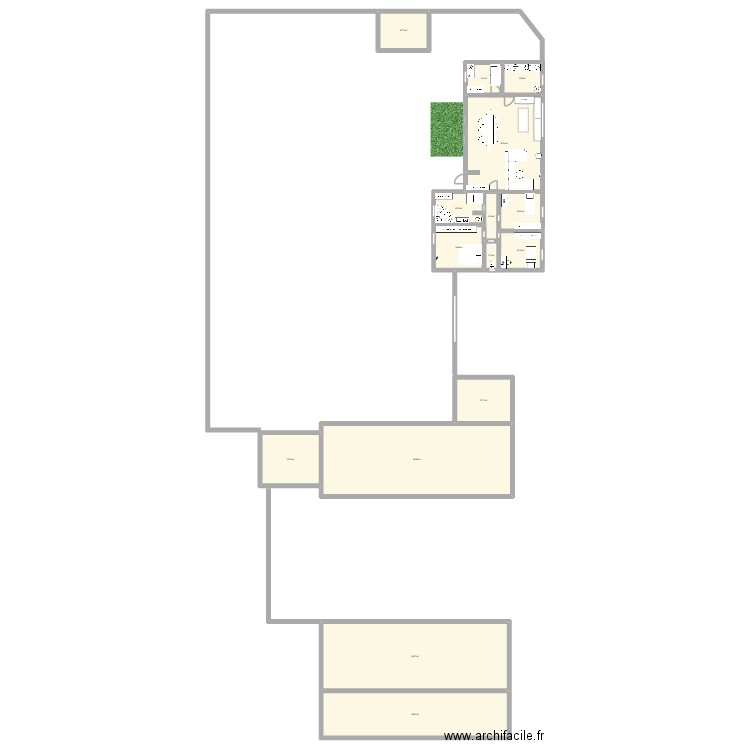 MAISON. Plan de 15 pièces et 415 m2