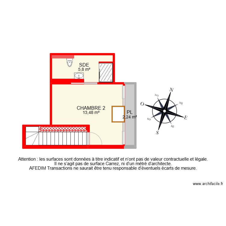 BI 27979-. Plan de 22 pièces et 132 m2