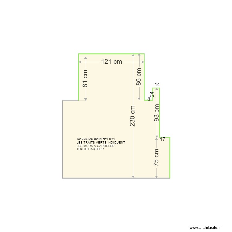 DATICHE SDB R1. Plan de 0 pièce et 0 m2