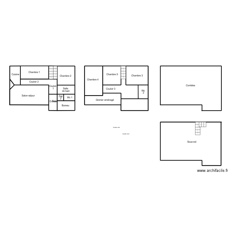 ERGUE JOURDREN. Plan de 13 pièces et 34 m2