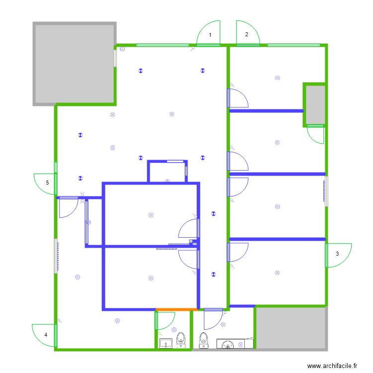 Clinique CK plan éclairage. Plan de 0 pièce et 0 m2