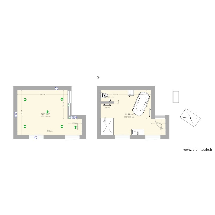 Projet SDB V1. Plan de 0 pièce et 0 m2