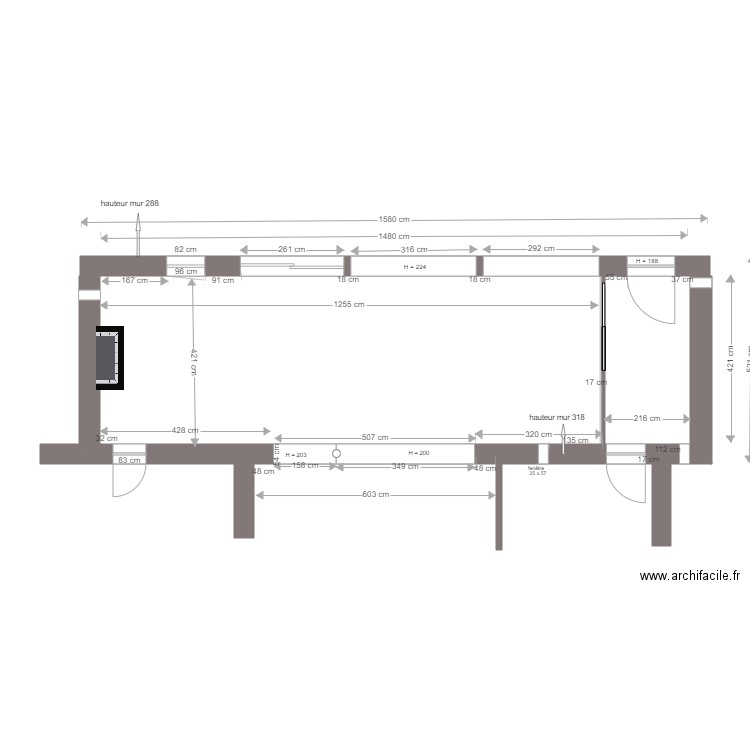 salle seminaire cotes definitives et  poteau . Plan de 0 pièce et 0 m2