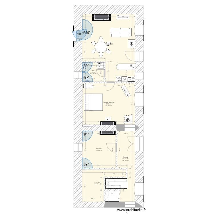 20220101 CHAMAILLARD BH. Plan de 6 pièces et 103 m2