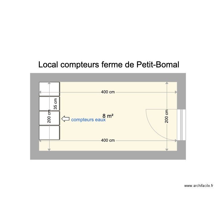 Petit Bomal  SWDE  vue en plan. Plan de 0 pièce et 0 m2