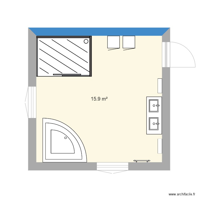 SALLE DE BAIN. Plan de 0 pièce et 0 m2