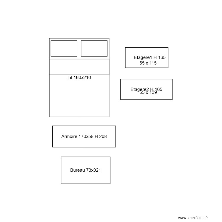 Meubles chambre AL. Plan de 0 pièce et 0 m2