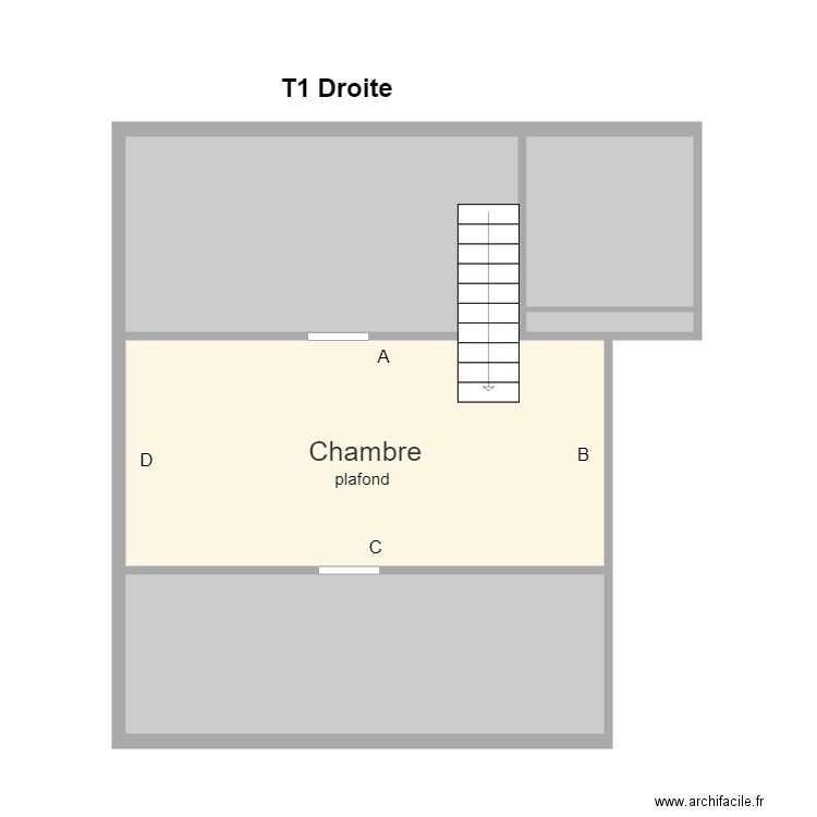 T1 Droite 4e niveau. Plan de 0 pièce et 0 m2