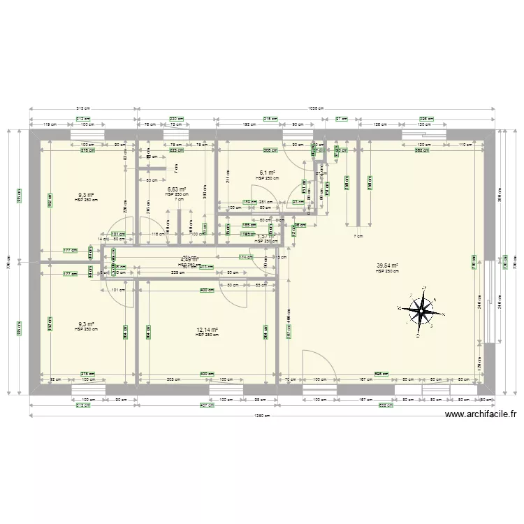Plan maisonV5. Plan de 