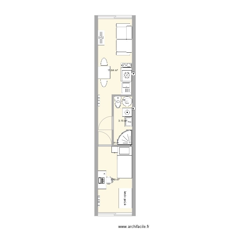 logement etudiant container. Plan de 0 pièce et 0 m2