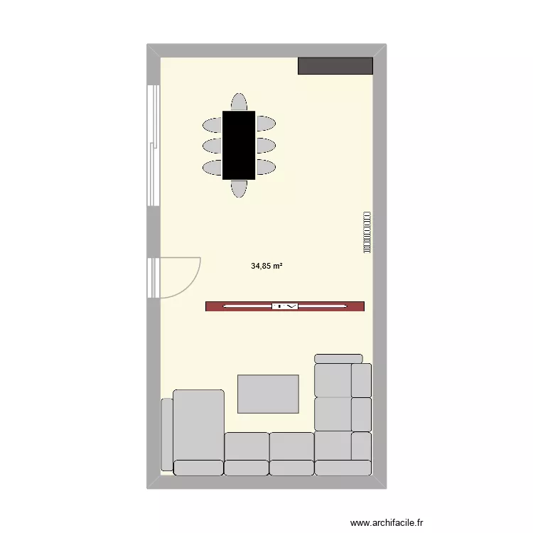 CUISINE. Plan de 1 pièce et 35 m²