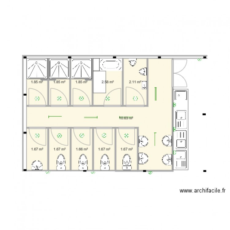 preau 40m2  1 et 2 étoiles. Plan de 0 pièce et 0 m2