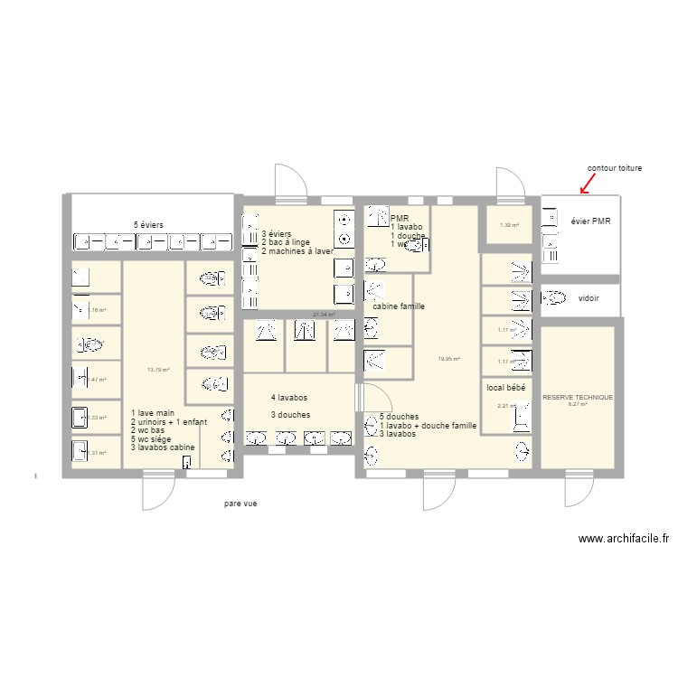 projet sanitaire 4septembre 2018cote. Plan de 0 pièce et 0 m2