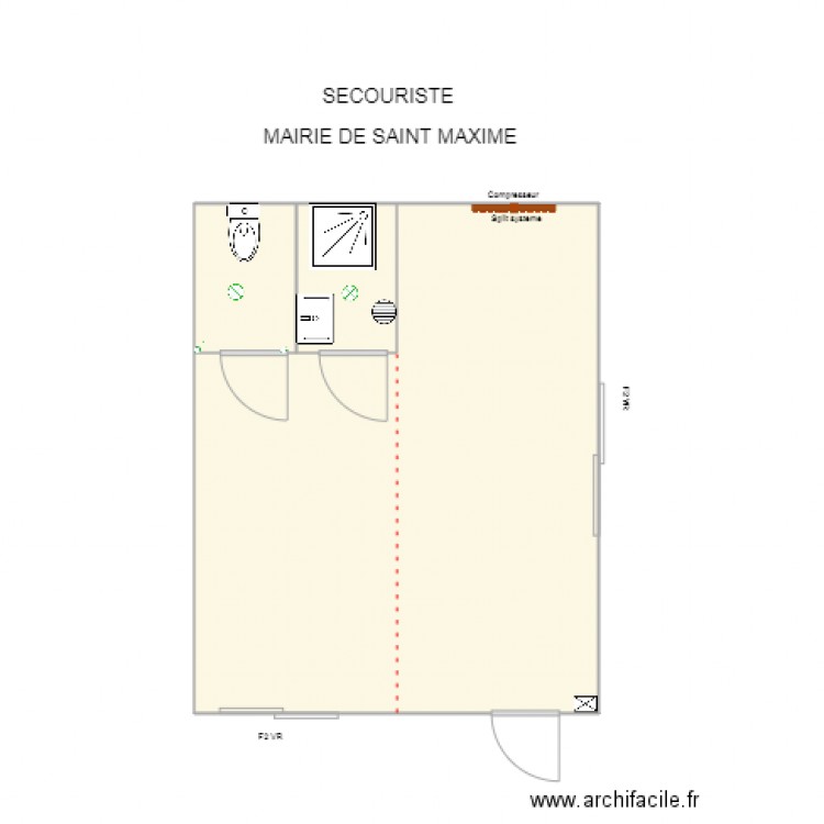 SECOURISTE  MAIRIE SAINT MAXIME. Plan de 0 pièce et 0 m2