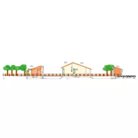 plan fa&ccedil;ade Ouest Hourtin apr&egrave;s