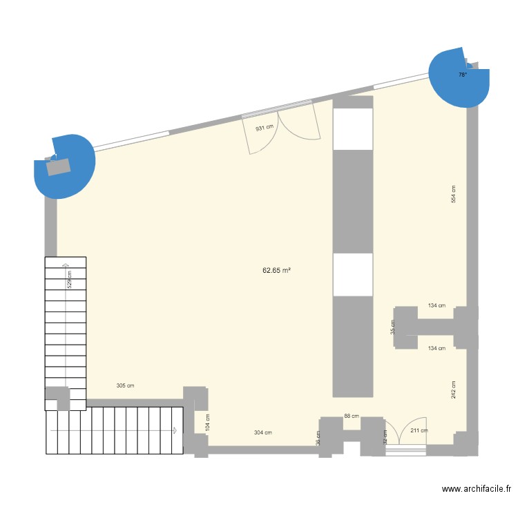 Plan RDC Galerie BA. Plan de 0 pièce et 0 m2