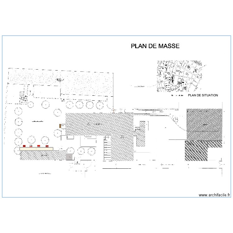 aménagement d'une cour . Plan de 1 pièce et 22 m2