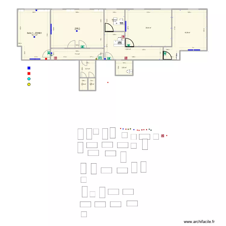 IMP. Plan de 11  et 118 m²