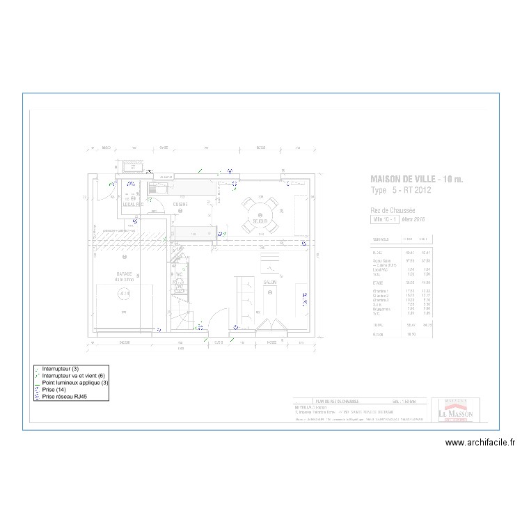ELEC RDC. Plan de 0 pièce et 0 m2