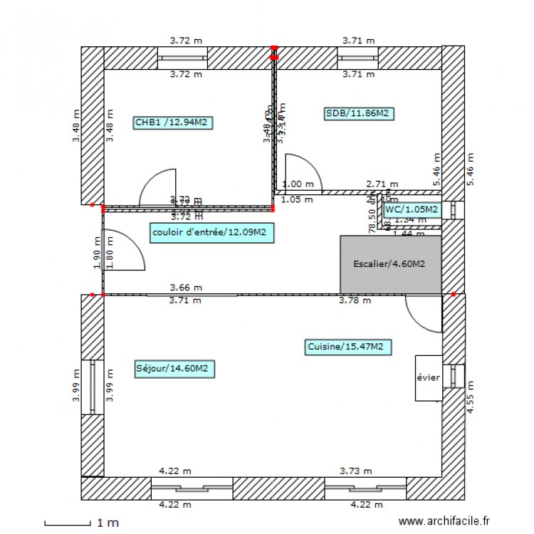 RDC Calmette pour habitat aprés travaux. Plan de 0 pièce et 0 m2