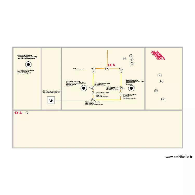 campingcar. Plan de 