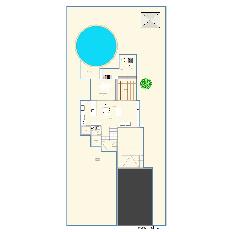 Viridis terrain piscine et aménagement pergola sur maison. Plan de 0 pièce et 0 m2