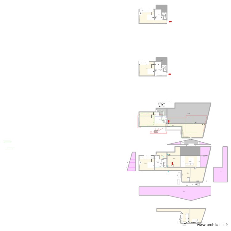 Louis Bayonne. Plan de 35 pièces et 495 m2