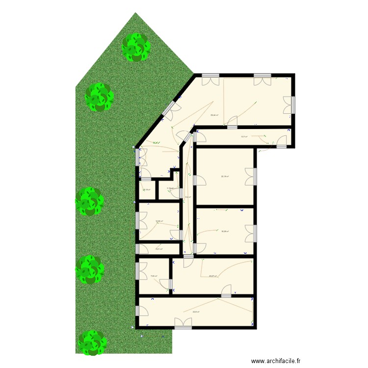 tp villa 3  negrobar. Plan de 12 pièces et 182 m2