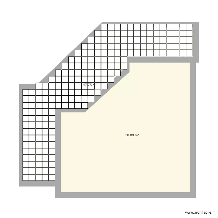 Balcon caillebotis 30. Plan de 