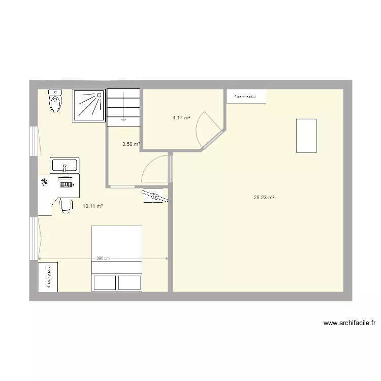 Chambre bas maison modif 1. Plan de 