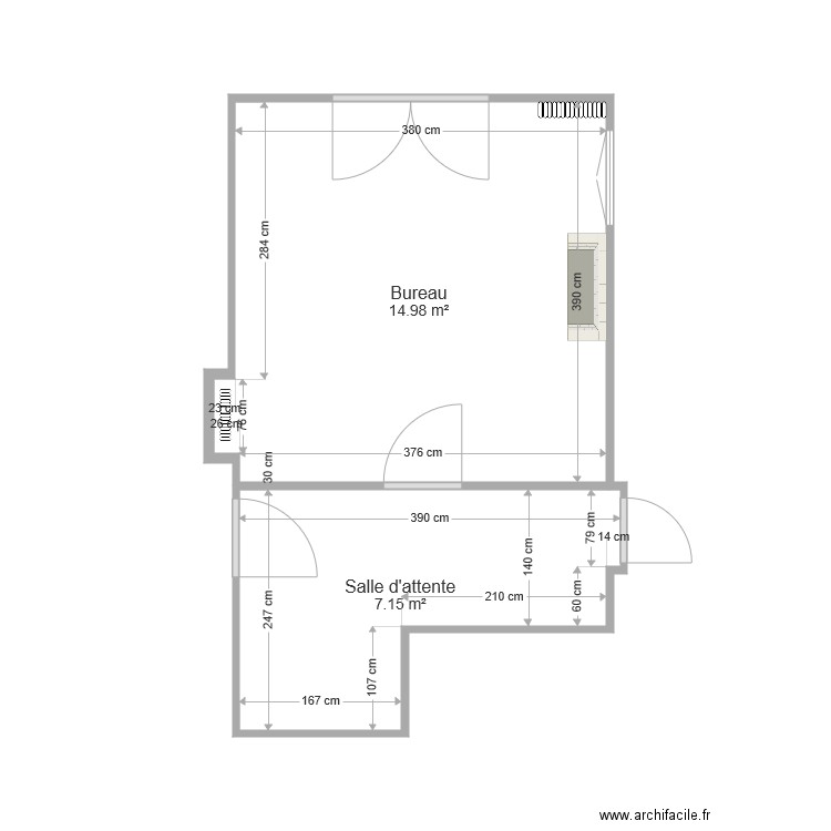 Bureau 1. Plan de 0 pièce et 0 m2