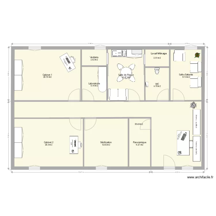 CABINET DENTAIRE V. Plan de CABINET DENTAIRE V. Plan de