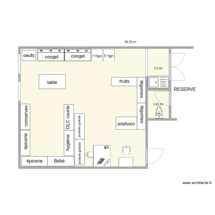 Bibliothèque sans mézzanine. Plan de Bibliothèque sans mézzanine. Plan de