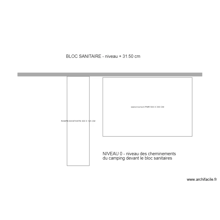 plan de principe accès bloc sanitaires après travaux rampe. Plan de plan de principe accès bloc sanitaires après travaux rampe. Plan de