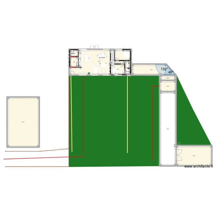 MOUZEIL 6. Plan de 16 pièces et 420 m2