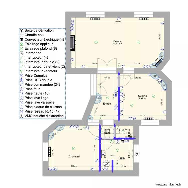 Paris Plan de masse Electricit&eacute;. Plan de 