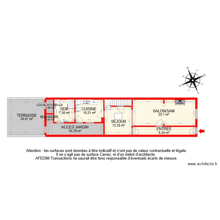 BI 6379 RDC PASCAL. Plan de 11 pièces et 100 m2