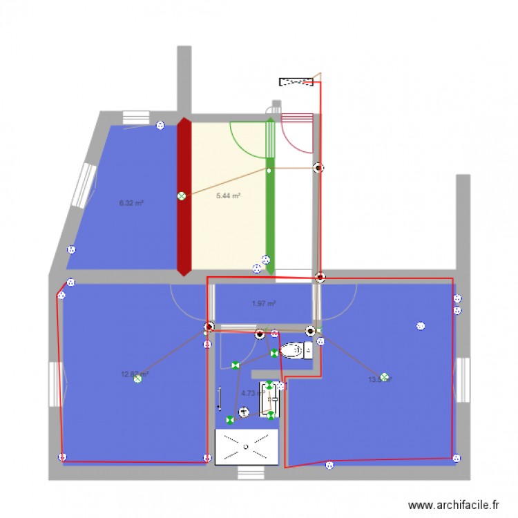 2e Agrandissement st med . Plan de 0 pièce et 0 m2