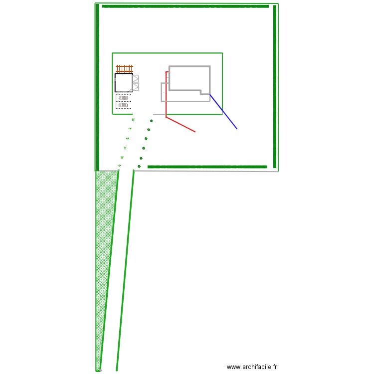 becaniere. Plan de 3 pièces et 312 m2