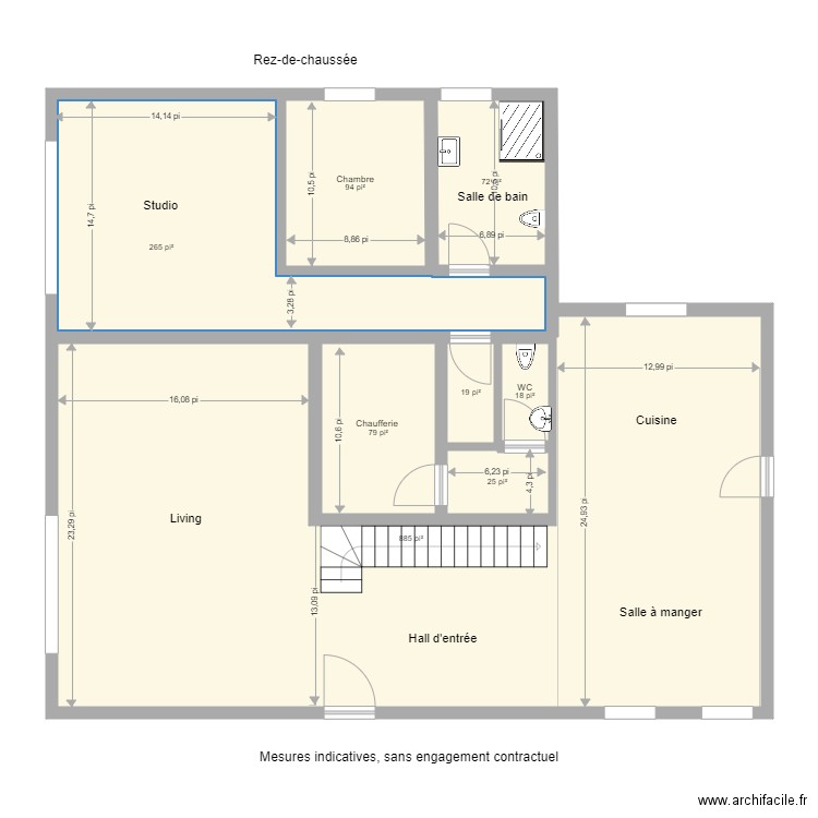 biefs 22 . Plan de 0 pièce et 0 m2