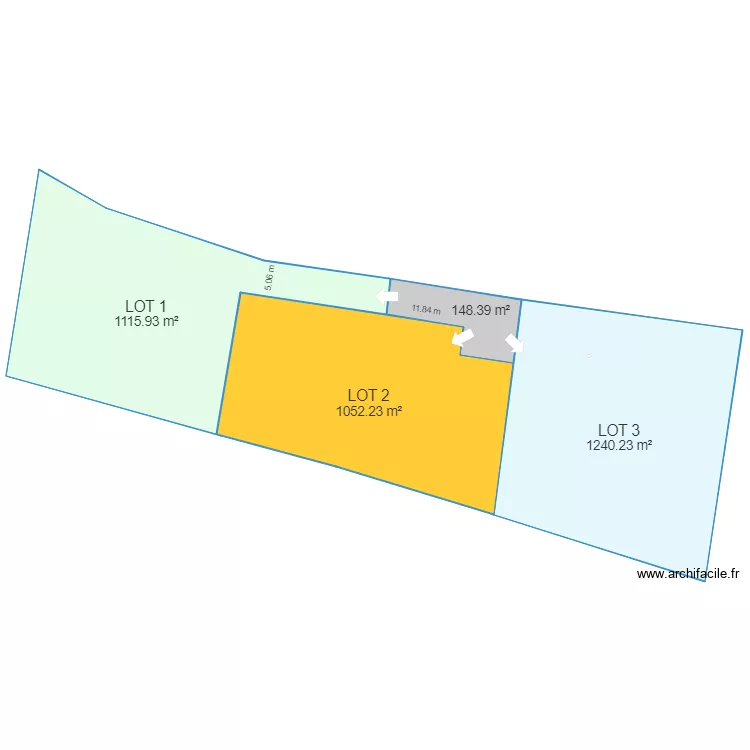SAIGUEDE - rte St Lys parcelle B23. Plan de 