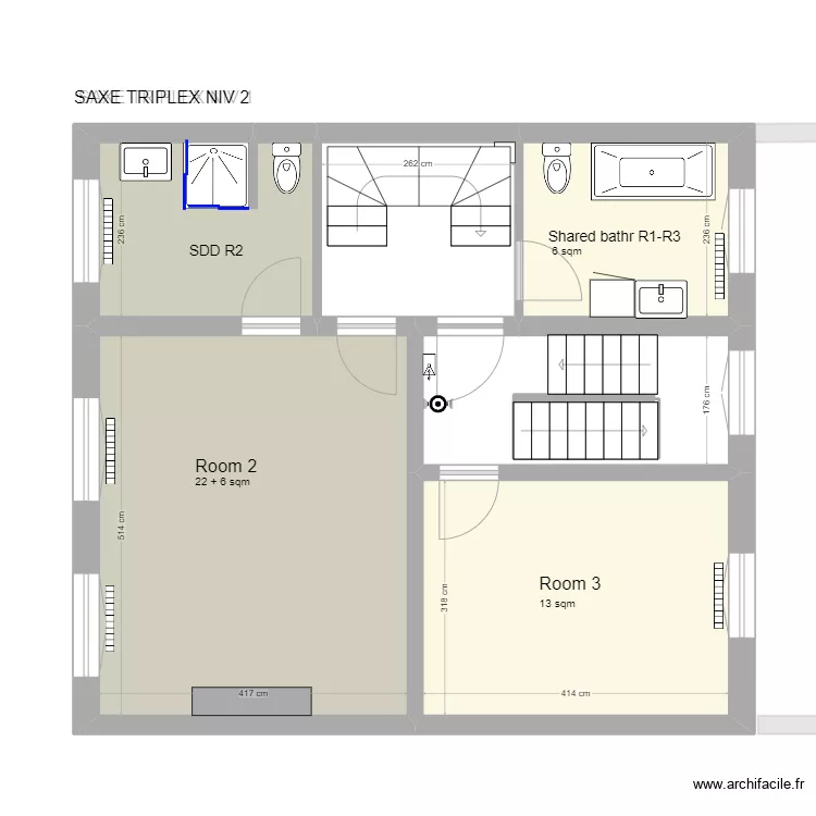 SAXE. Plan de 