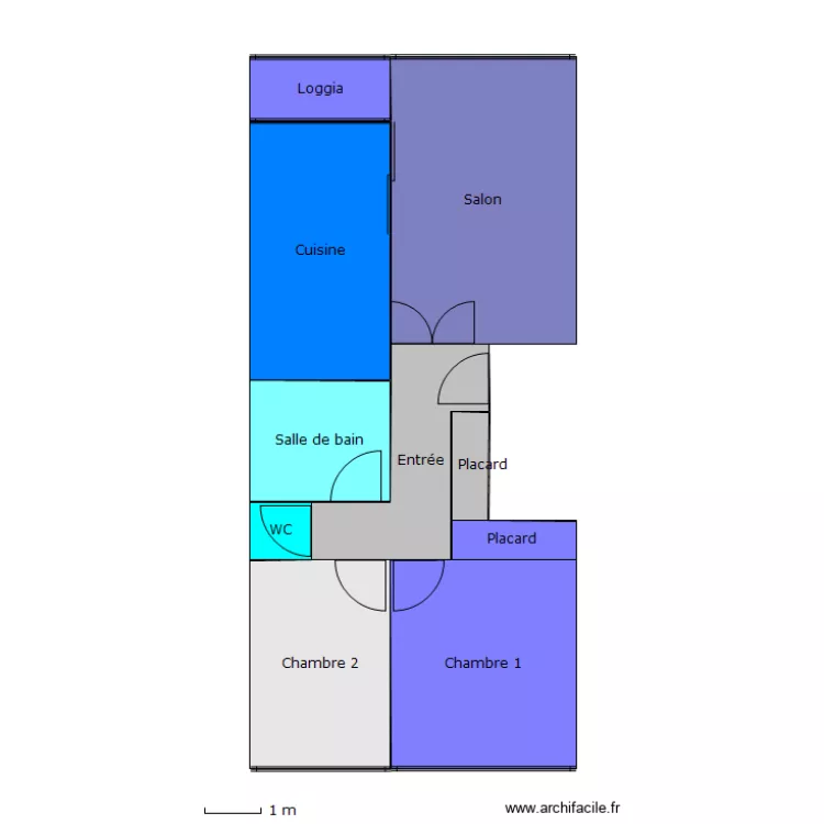 3 pièces 65m2. Plan de 3 pièces 65m2. Plan de