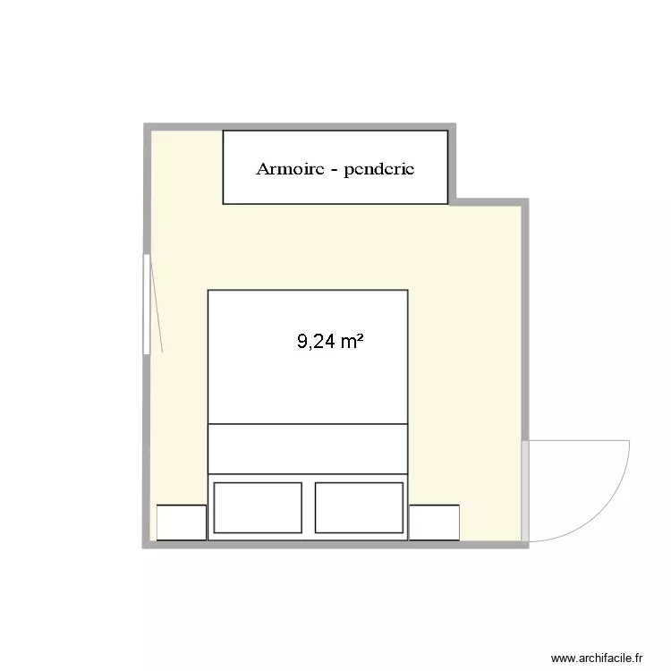 chambre. Plan de chambre. Plan de
