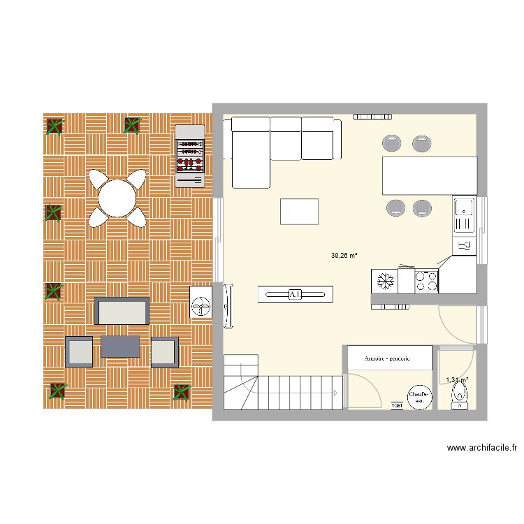 grange rdc 2. Plan de 0 pièce et 0 m2