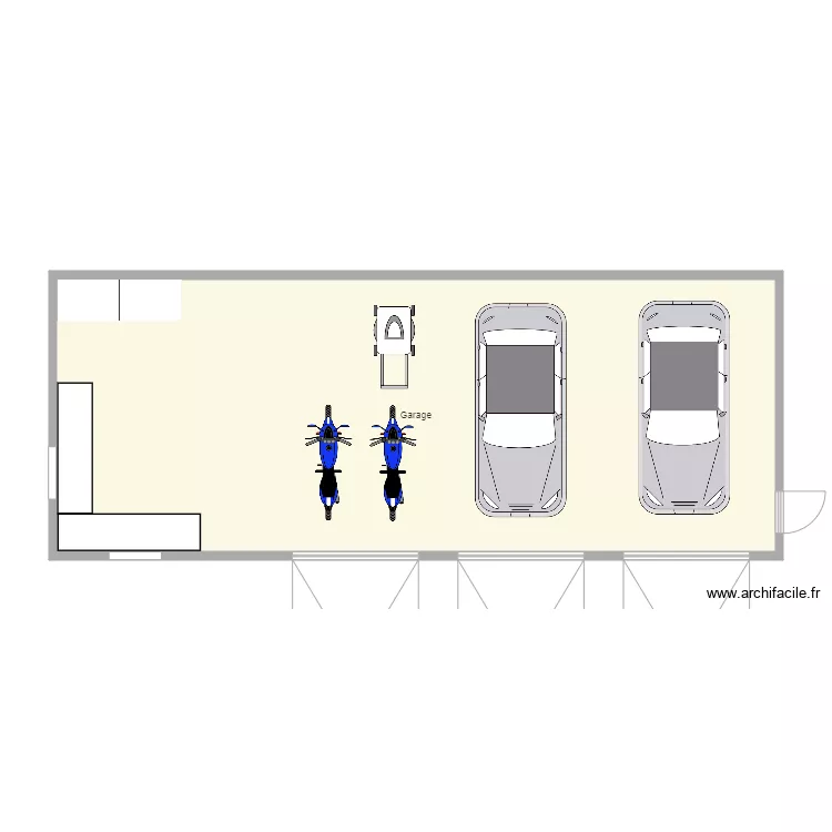 garage vue dessus. Plan de garage vue dessus. Plan de