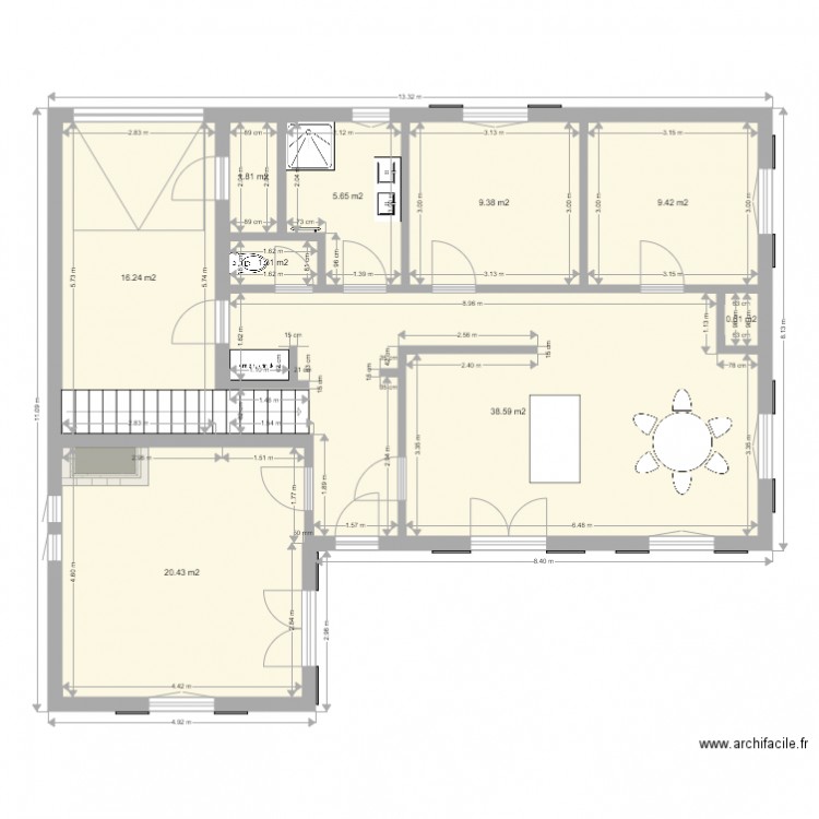 Client Serandour après TVX. Plan de 0 pièce et 0 m2